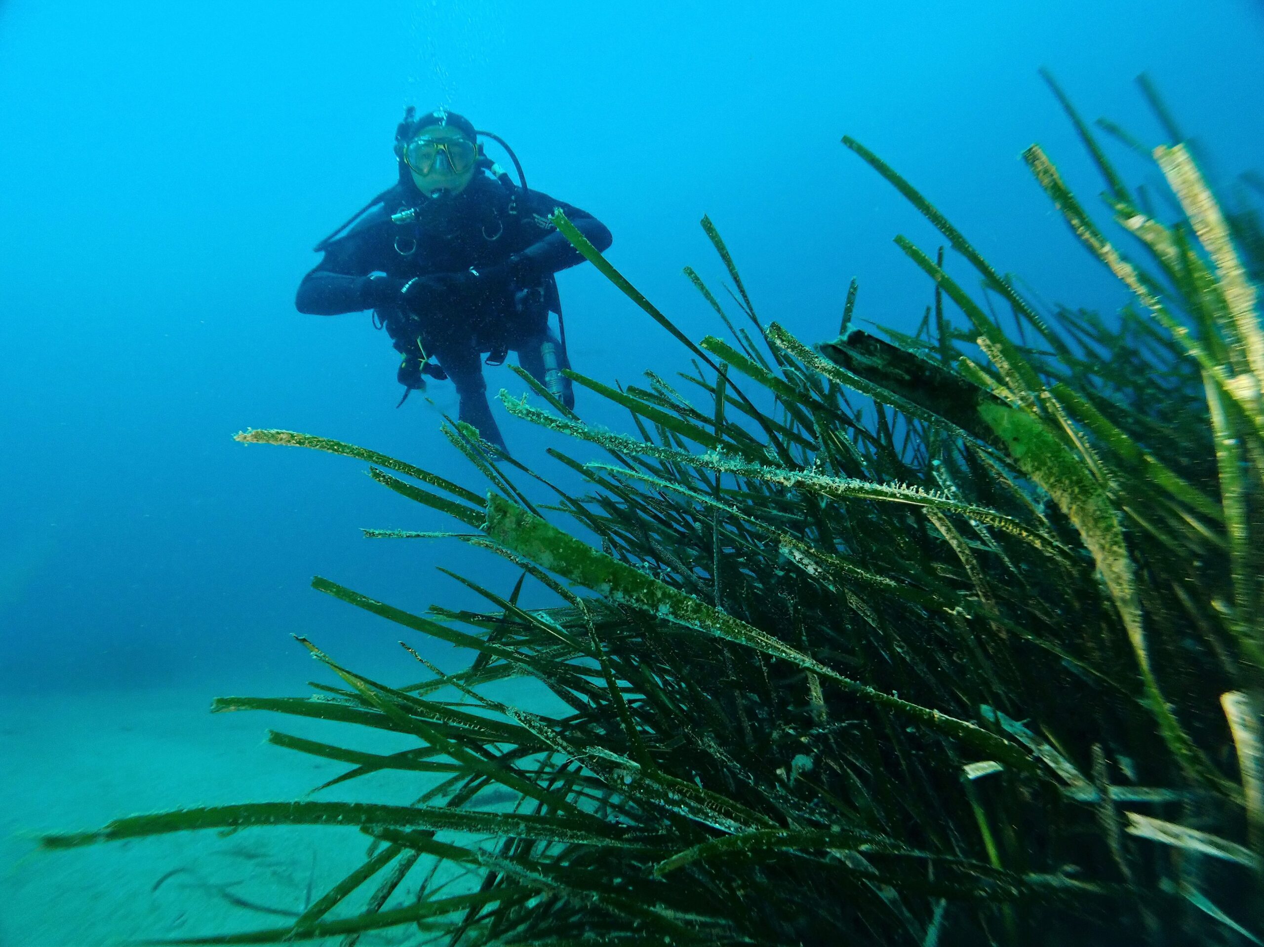Submarinista al fons del mar