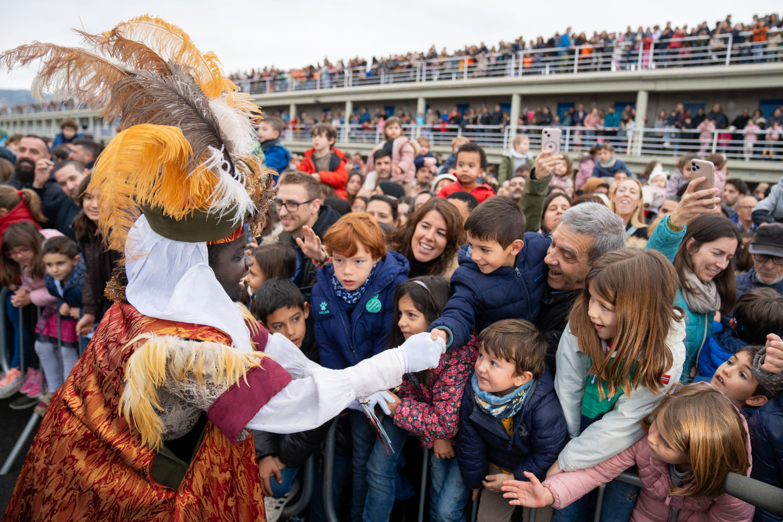 Rei d'Orient a l'arribada al Port el 2024